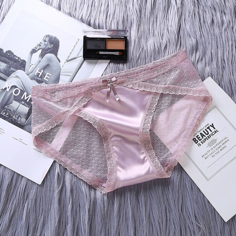 Low-waisted seamless breathable lace lingerie briefs - image 4