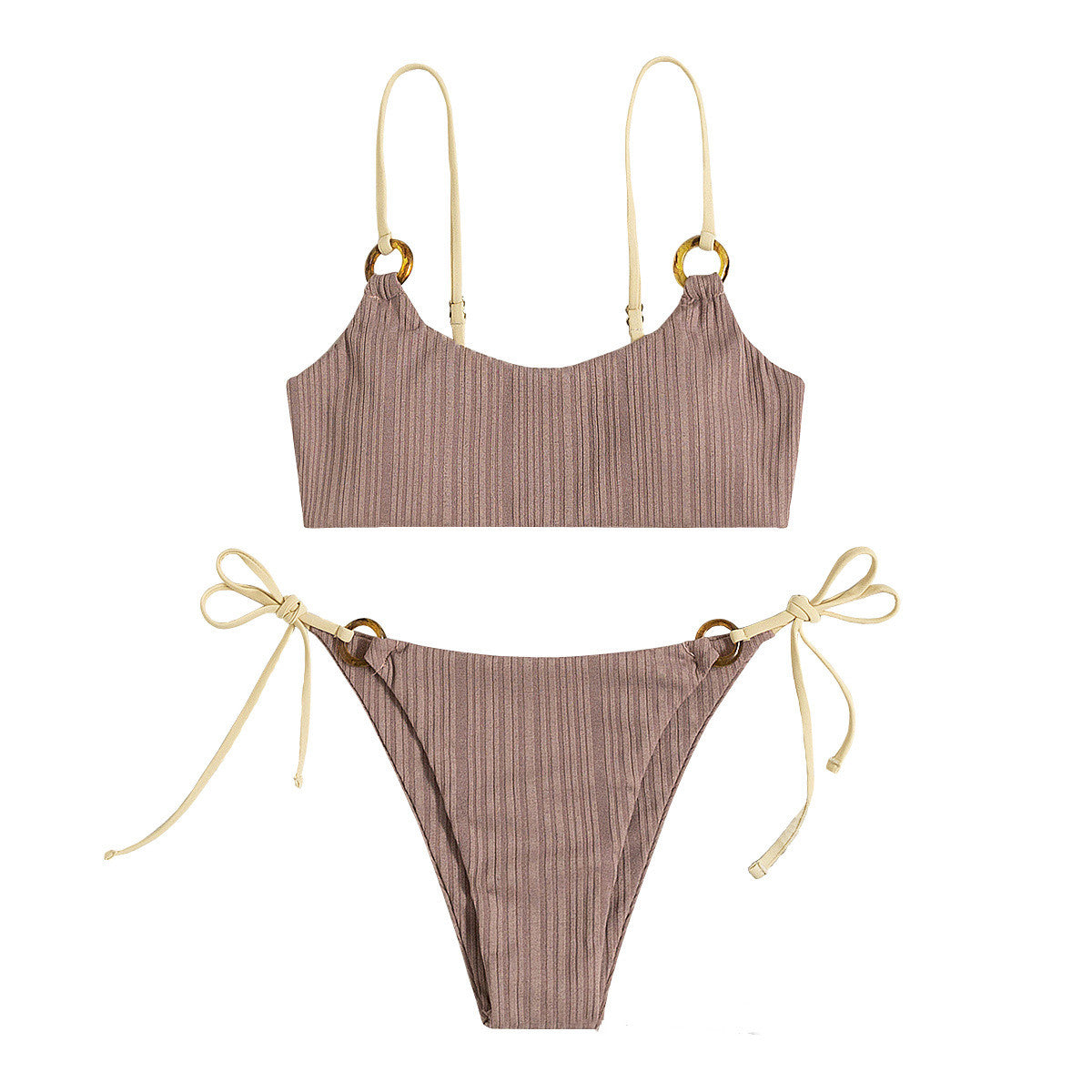 Stylish banded polyester bikini sets - image 4