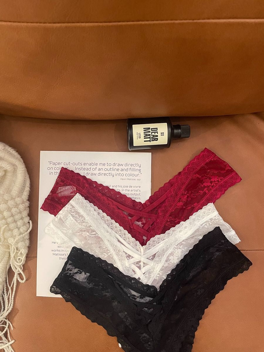 Seamless sheer lace lingerie briefs - image 4
