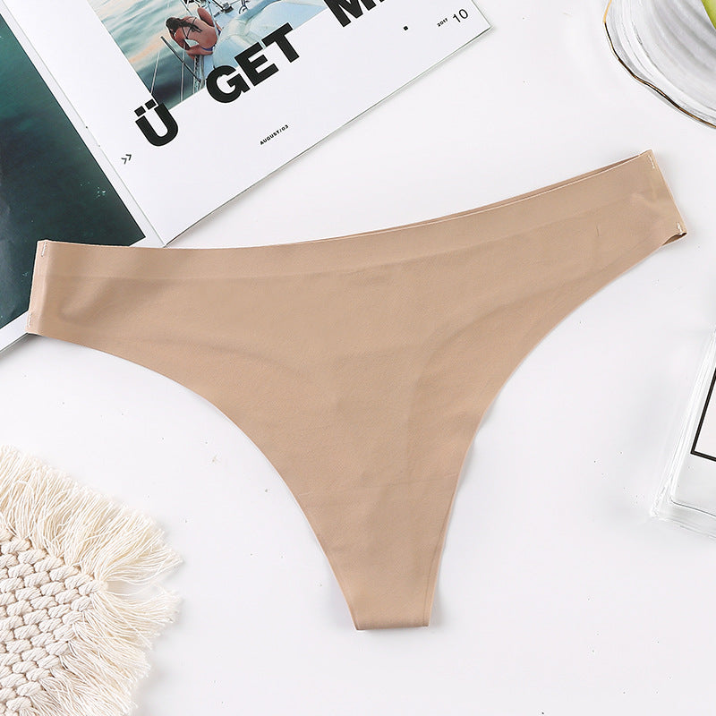 Seamless silk and cotton lingerie briefs