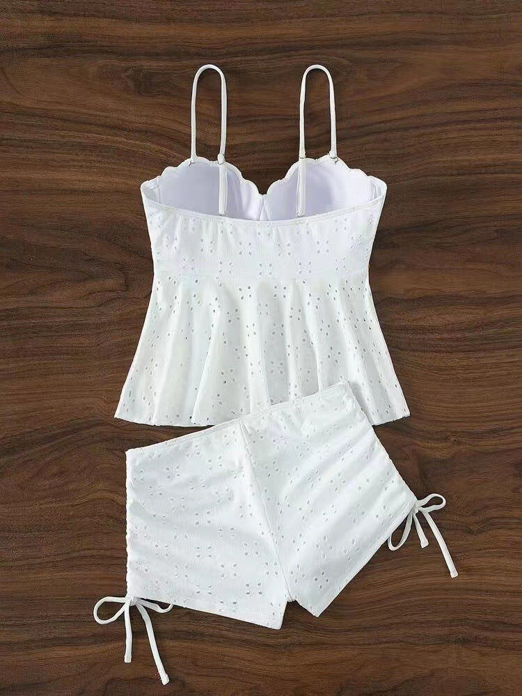 White polyester lingerie bikini set - product image 2