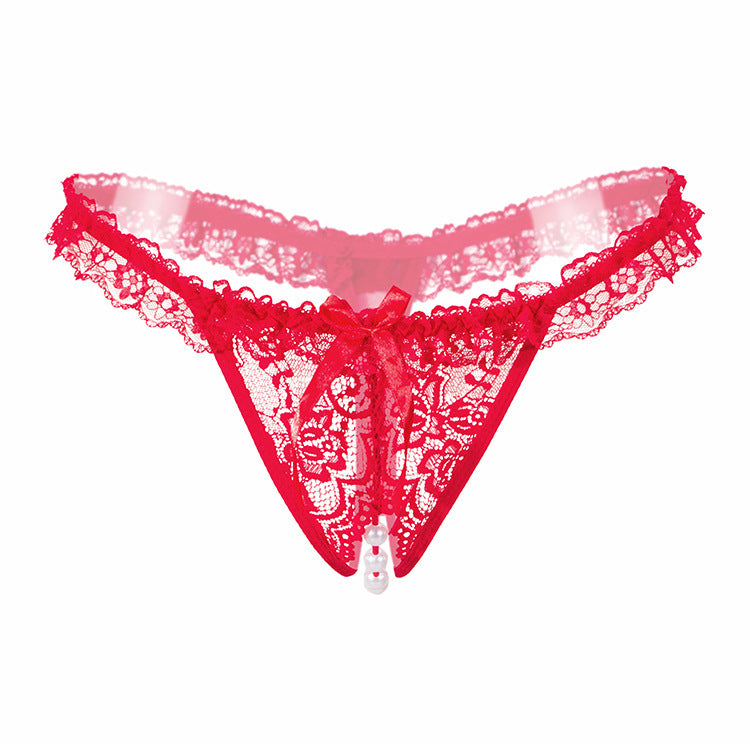 Low-waisted sheer nylon and spandex lingerie briefs