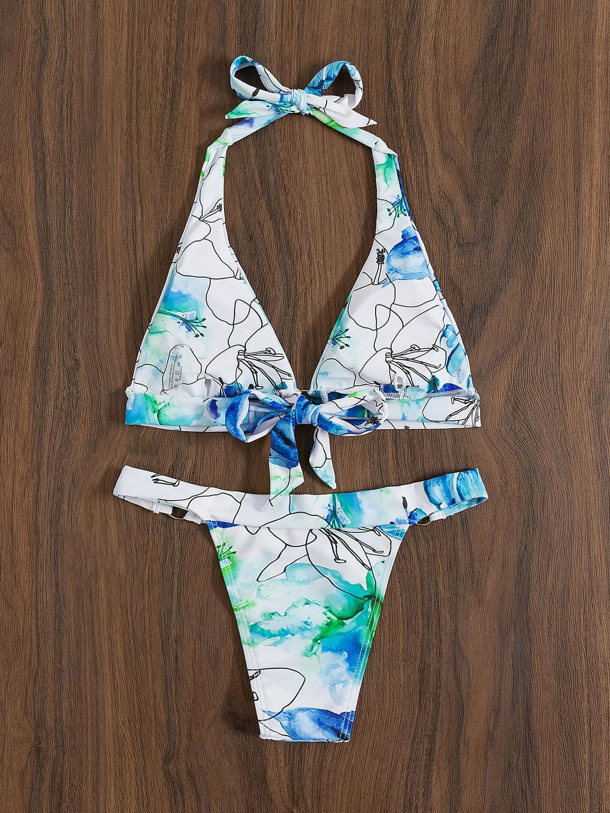 Floral lace and polyester bikini sets - image 3