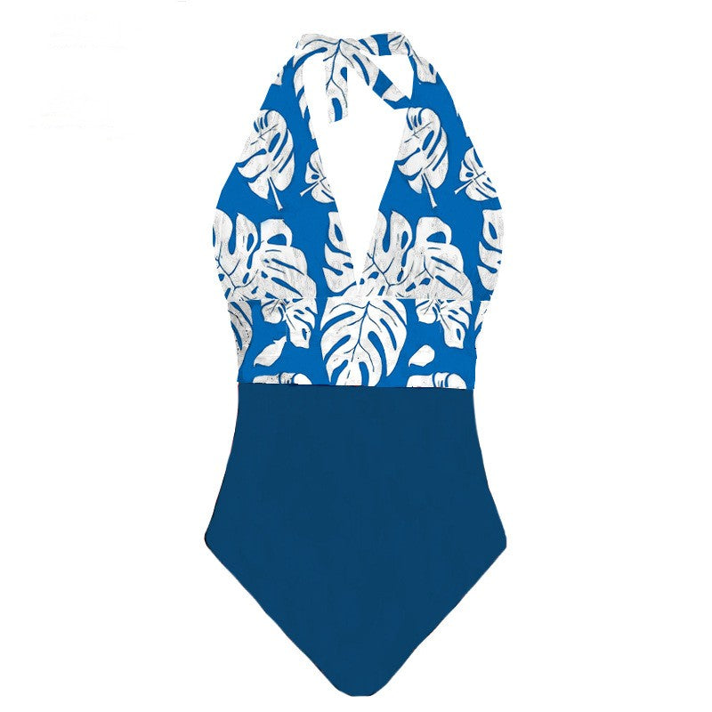 Leopard-print lace and polyester bikini sets