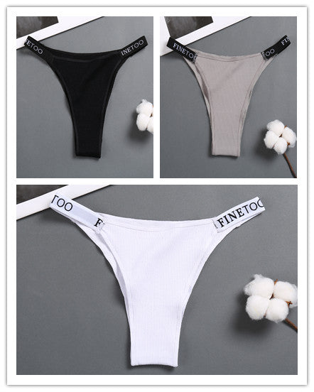 High-waisted breathable cotton and spandex lingerie briefs