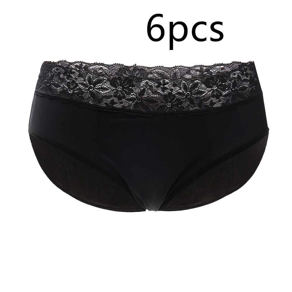 Cutout lace and nylon lingerie briefs