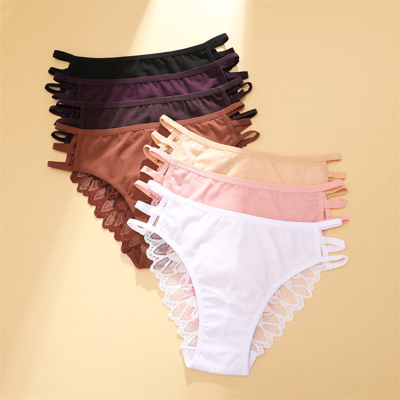 Low-waisted seamless lace lingerie briefs - image 4