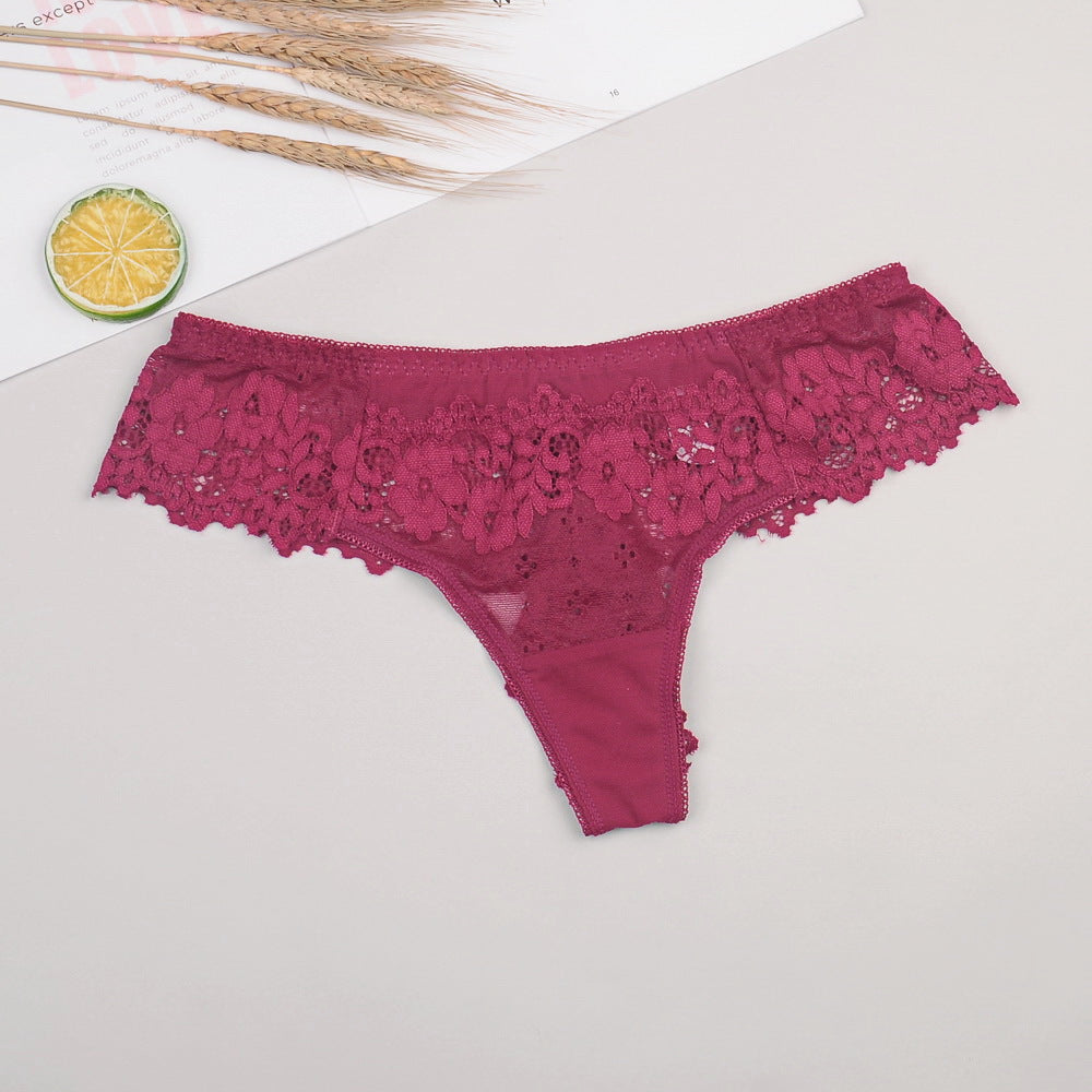 Elegant lace and cotton lingerie briefs