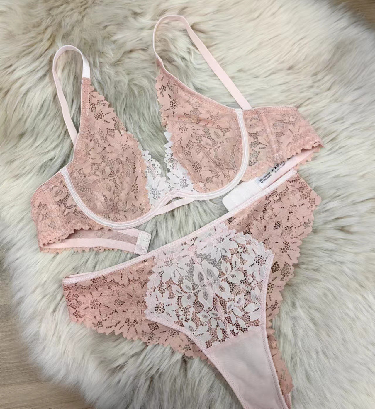 Push-up breathable sheer triangle lace lingerie styles