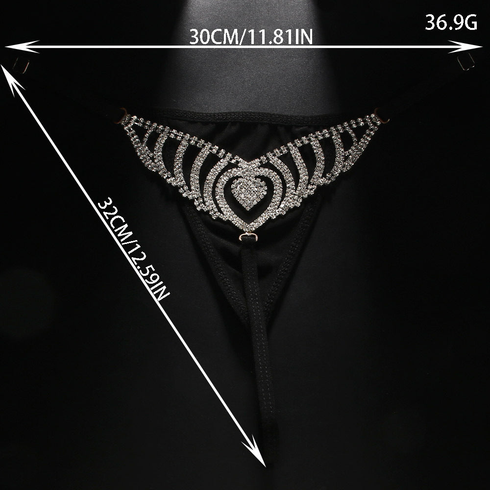 Elegant cutout glitter lingerie briefs - image 2