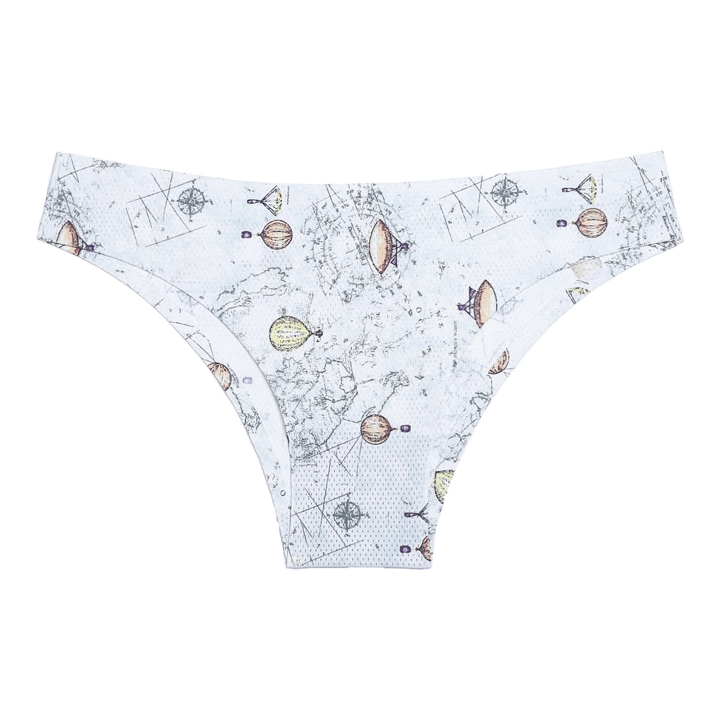 Low-waisted seamless floral cotton lingerie briefs