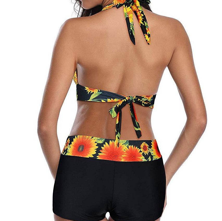 High-waist polyester lingerie bikini set - product image 2