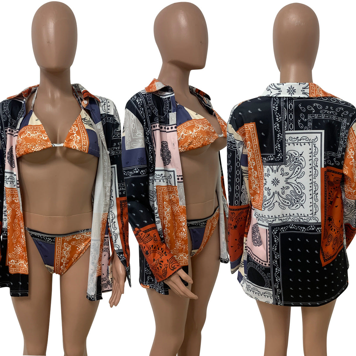Stylish silk and spandex bikini sets - image 4