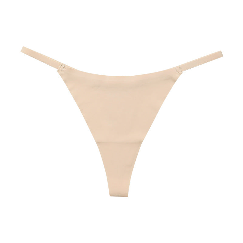 Low-waisted seamless nylon lingerie briefs