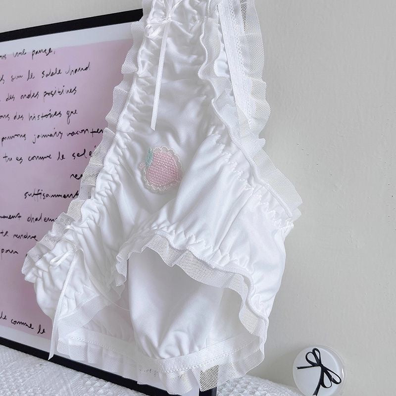 Low-waisted seamless lace lingerie briefs - image 4