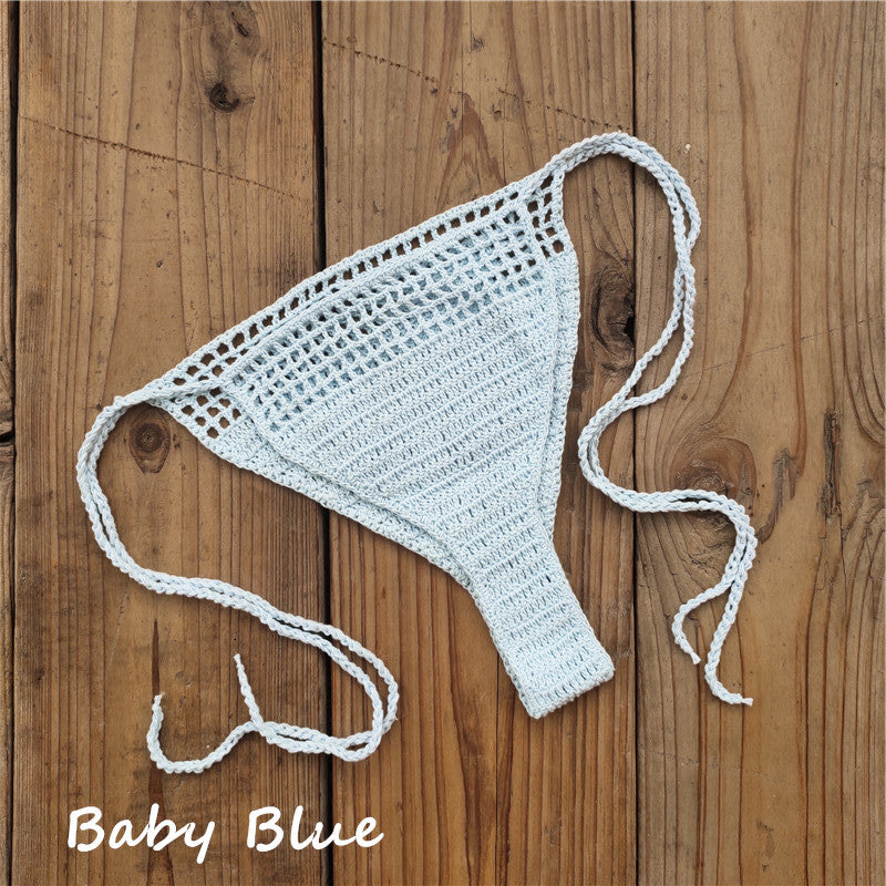 Black cotton acrylic intimate bikini sets