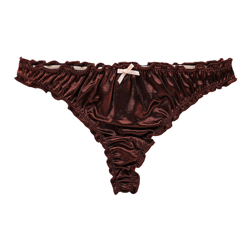 Elegant cotton and nylon lingerie briefs