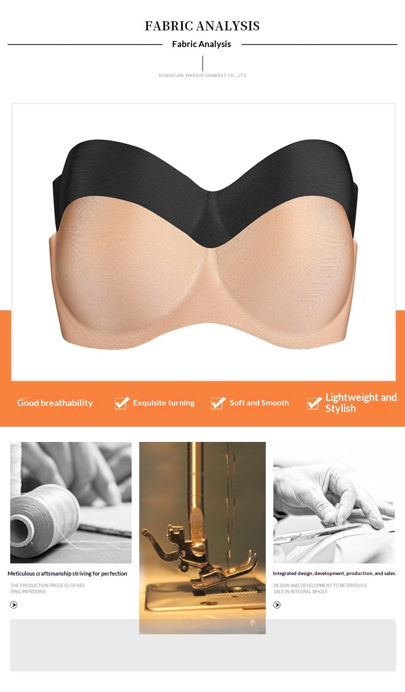 Push-up seamless strapless shaping polyester bras - image 4