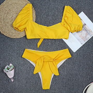 Backless floral polyester and spandex bikini sets - image 2