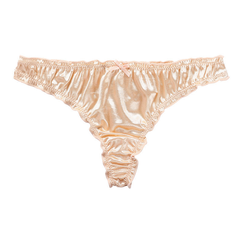 Elegant cotton and nylon lingerie briefs
