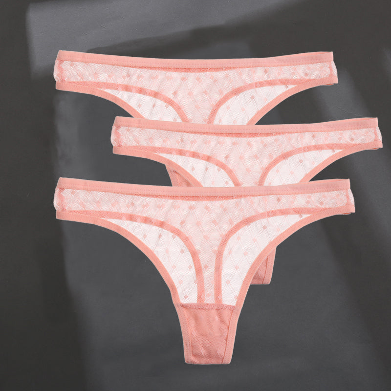 Elegant breathable lace lingerie briefs