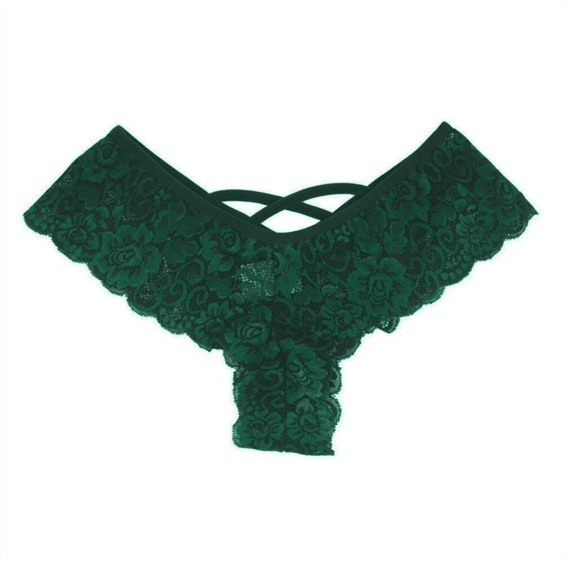 Elegant plus-size lace lingerie briefs