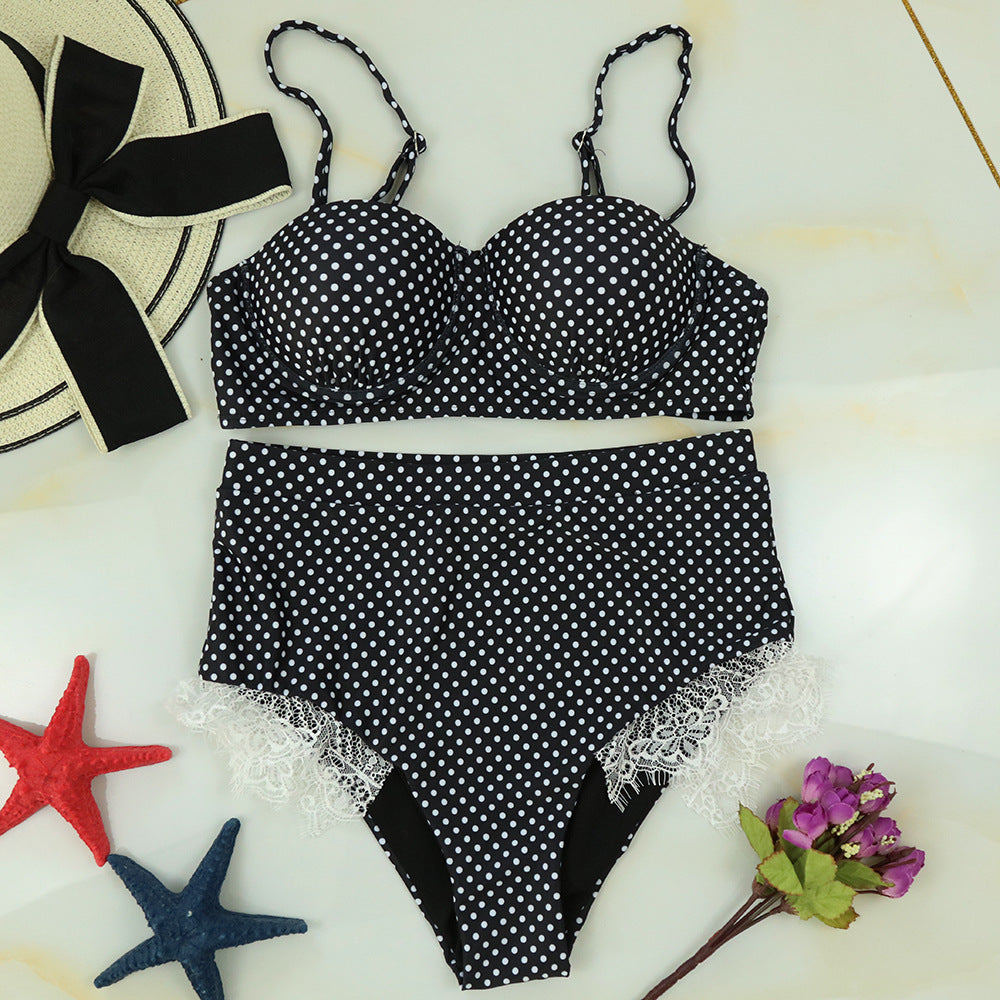 High-waisted underwire polyester lingerie styles