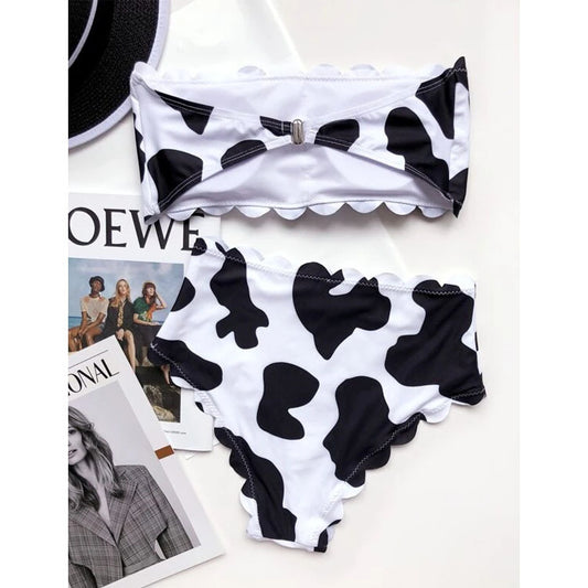 Black polyester nylon intimate bikini set - product image 2