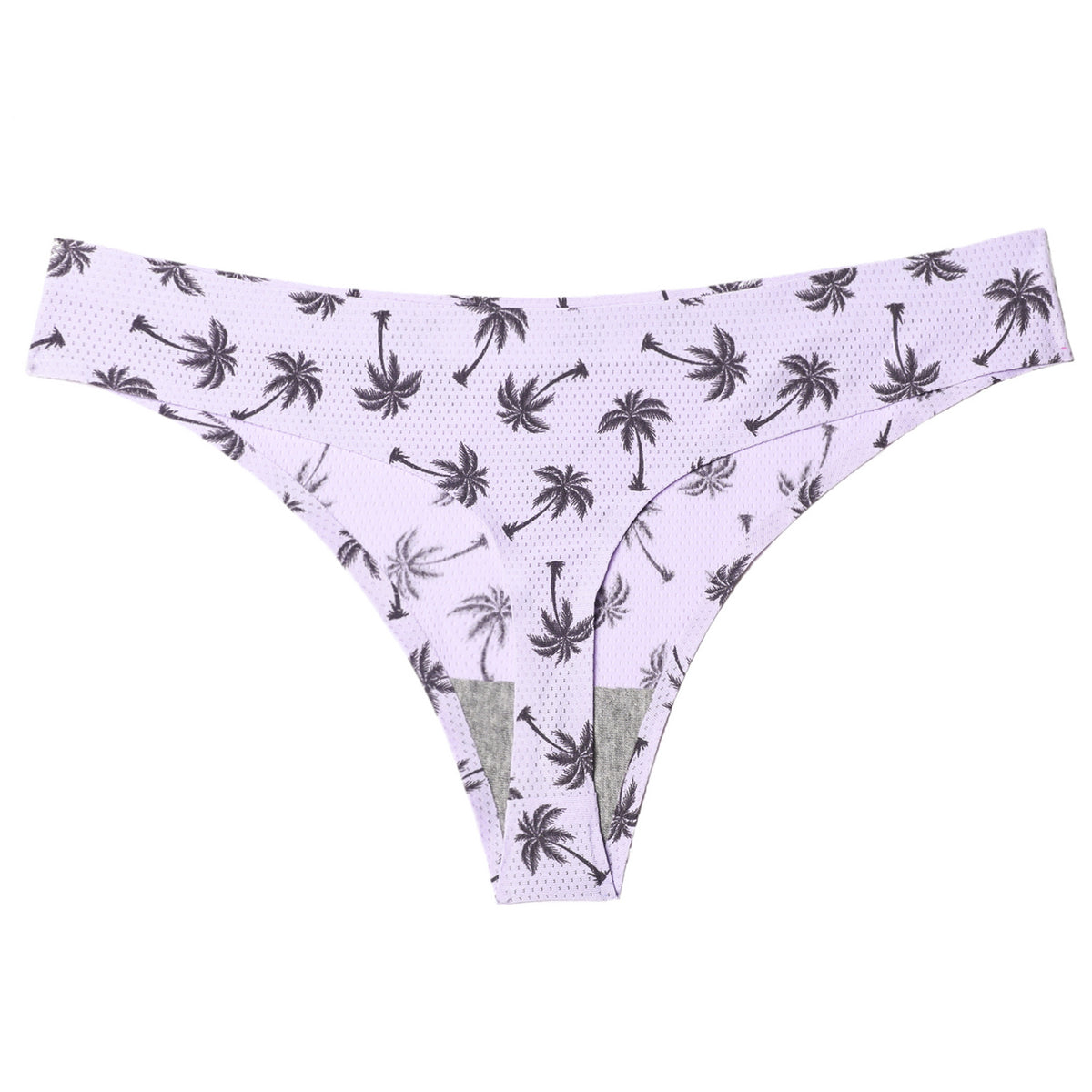 Low-waisted seamless floral cotton lingerie briefs