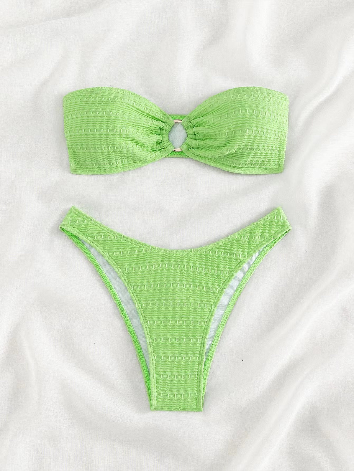 Black polyester lingerie bikini sets - image 4