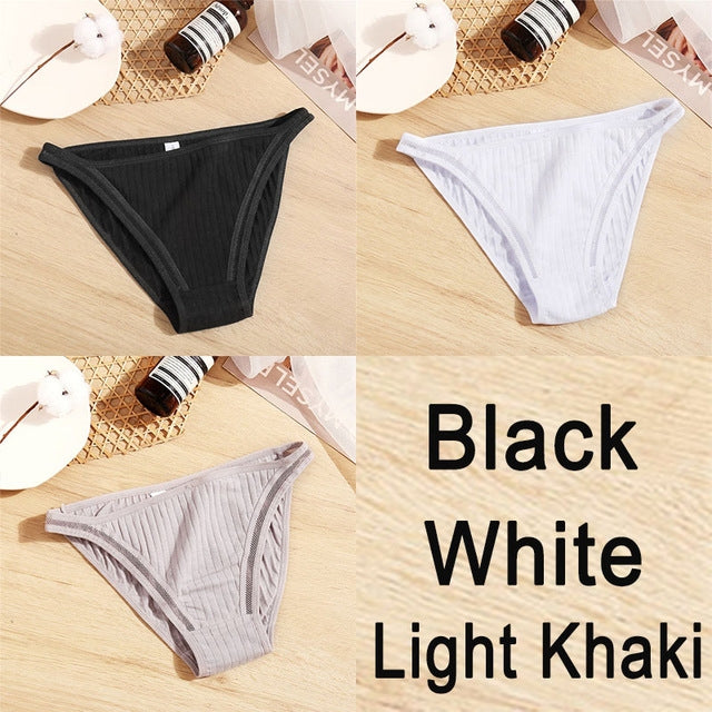 Low-waisted lace and cotton lingerie briefs - image 1