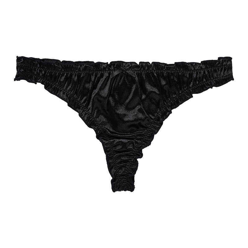 Elegant cotton and nylon lingerie briefs