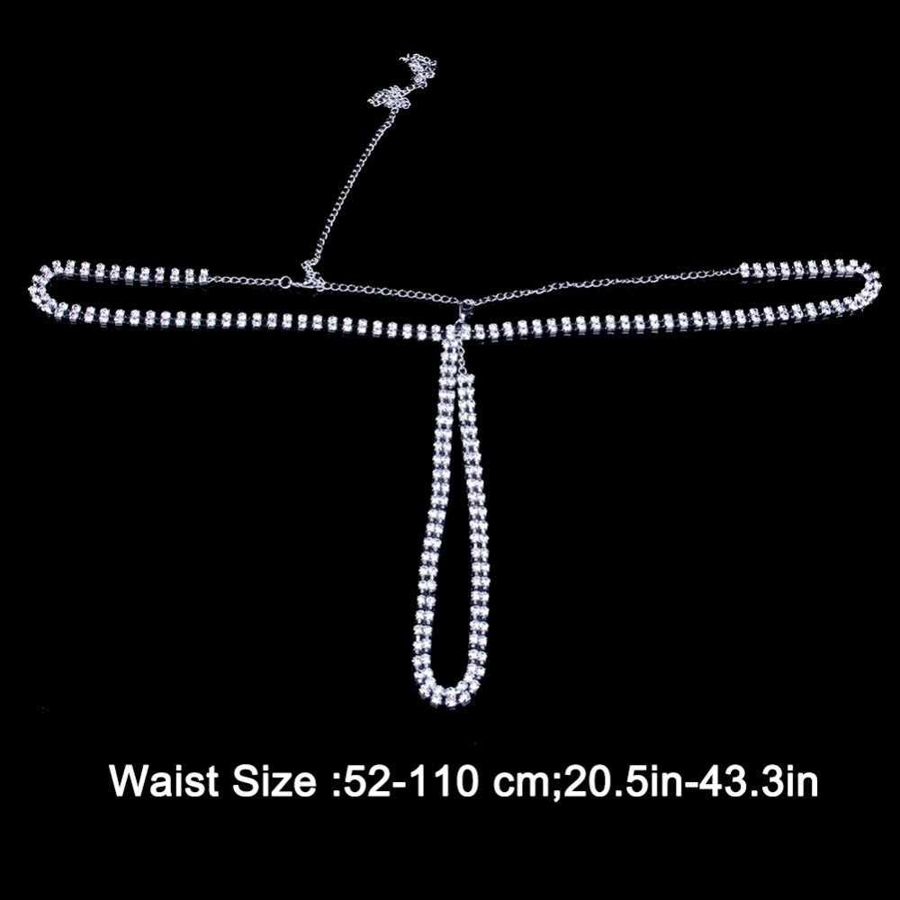 Elegant feminine glitter body chains - image 1