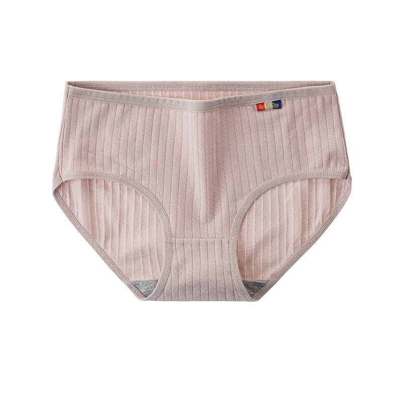 Seamless breathable cotton and polyester lingerie briefs