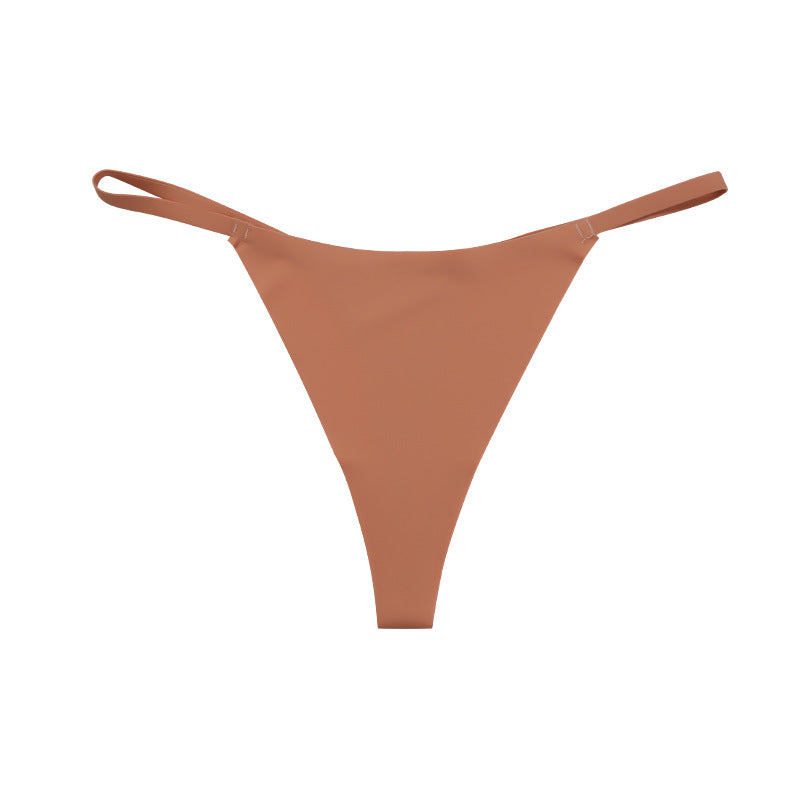 Low-waisted seamless nylon lingerie briefs - image 1