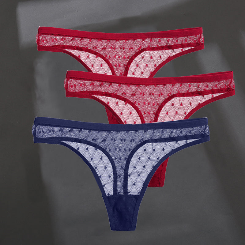 Elegant breathable lace lingerie briefs