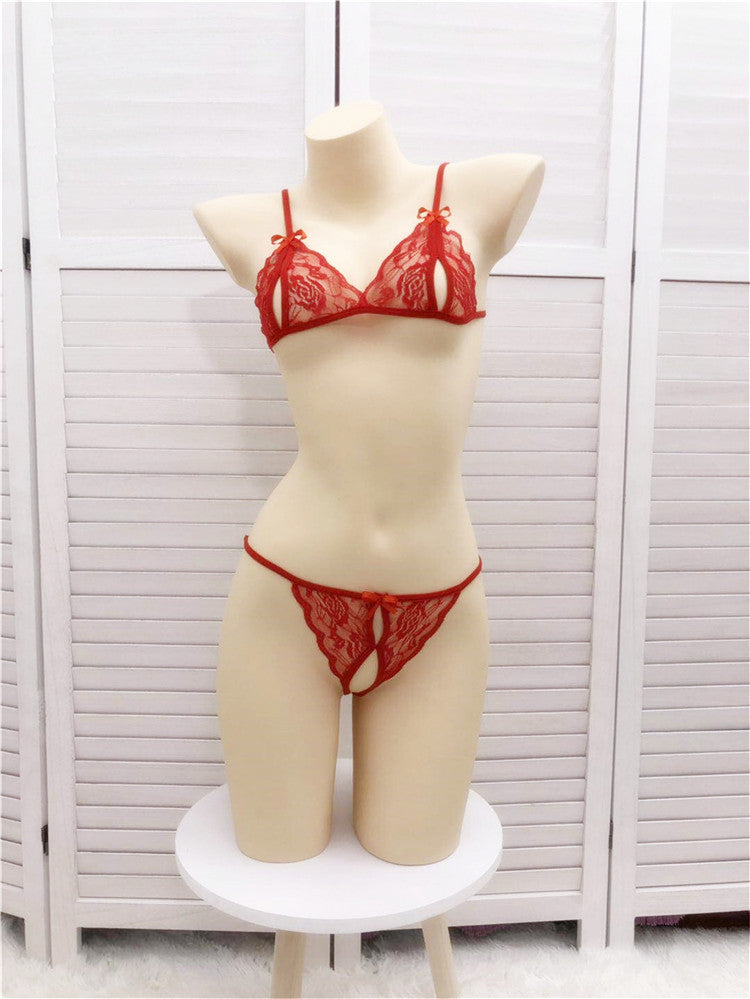 Cutout sheer lace bikini sets - image 3