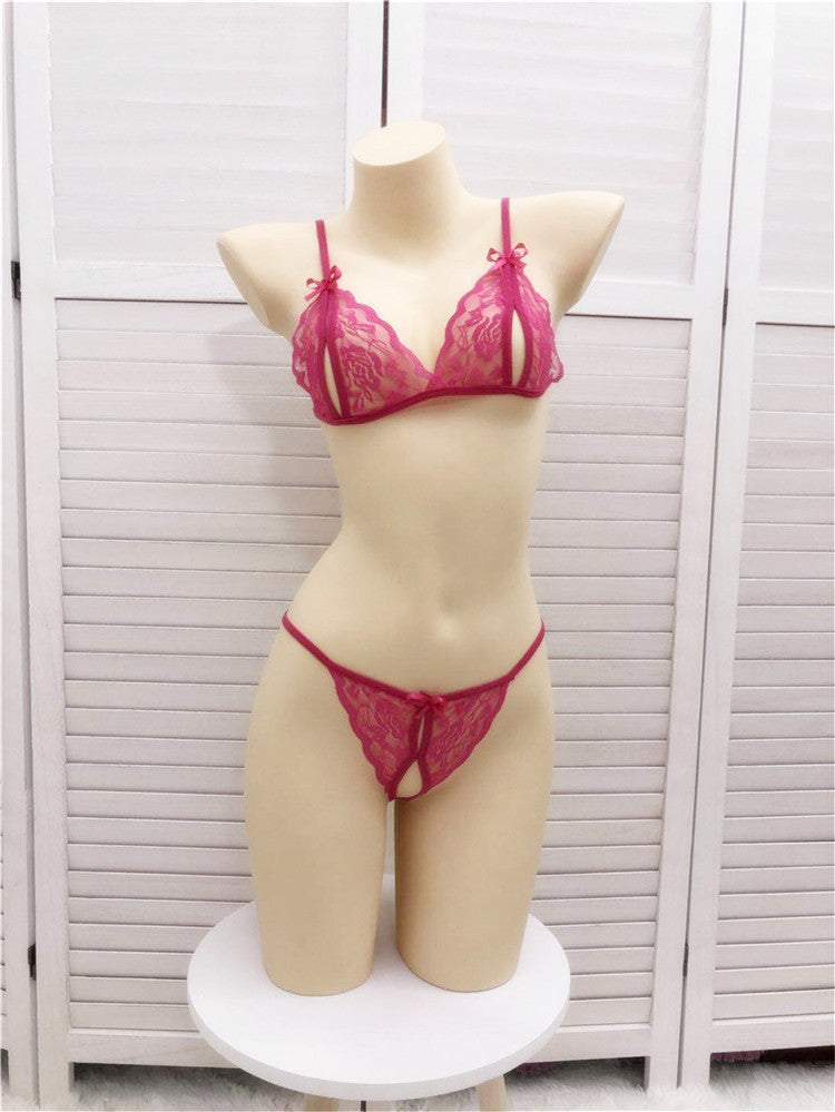 Cutout sheer lace bikini sets - image 1