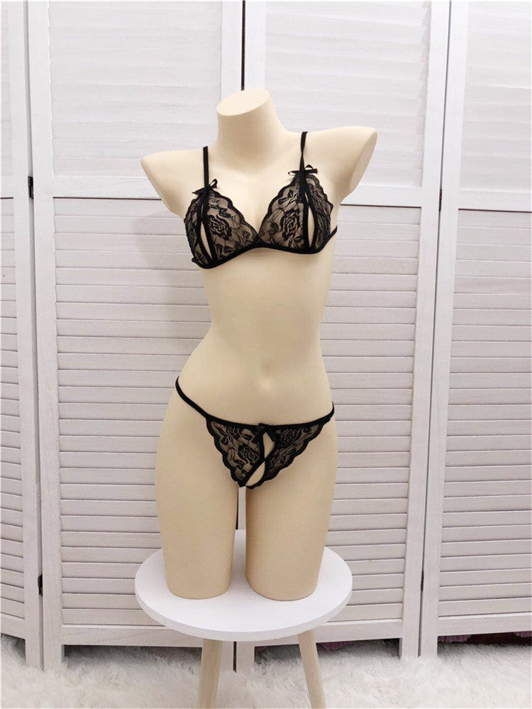 Cutout sheer lace bikini sets - image 2