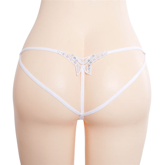 Elegant lace and polyester lingerie briefs - image 1