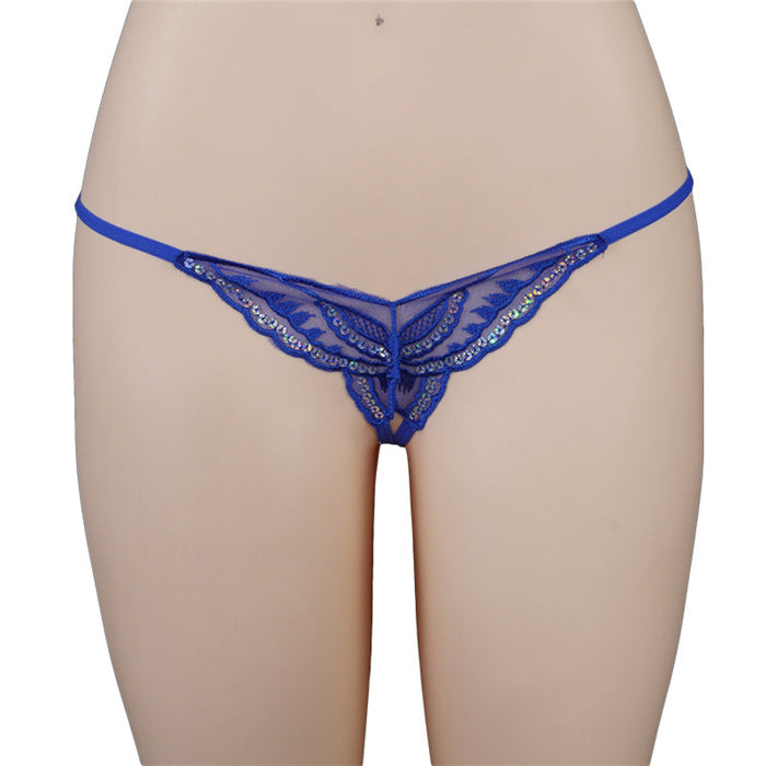 Elegant lace and polyester lingerie briefs