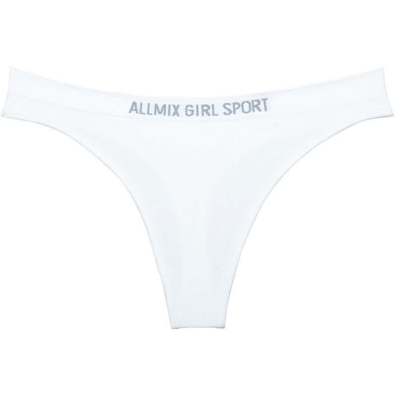 Low-waisted seamless cotton and nylon lingerie briefs