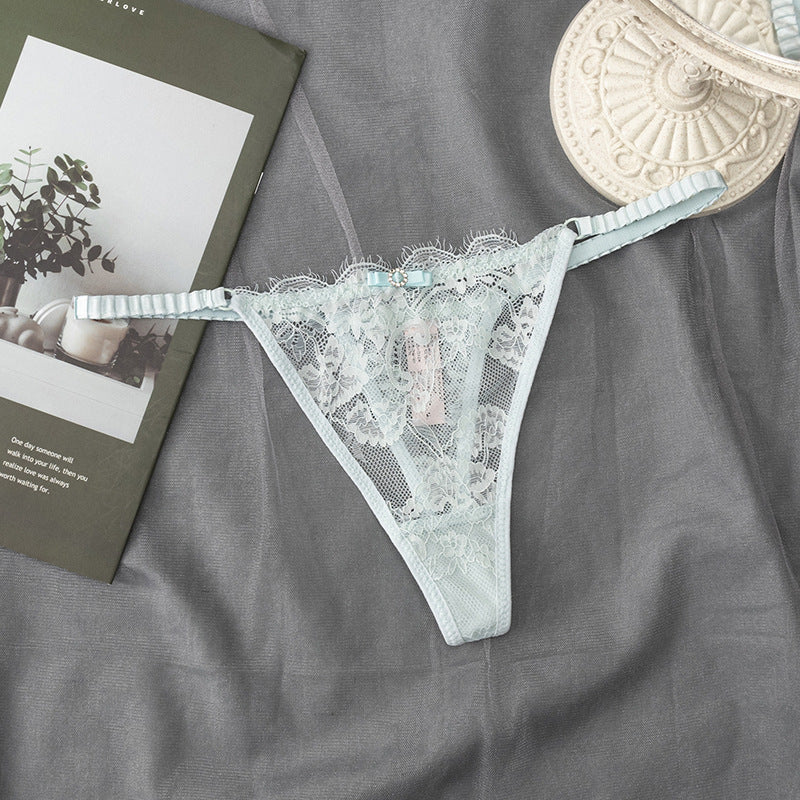 Low-waisted sheer cotton and nylon lingerie briefs - image 4
