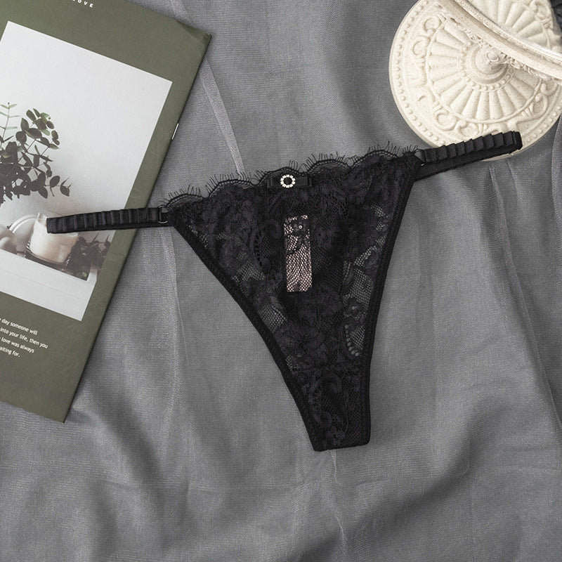 Low-waisted sheer cotton and nylon lingerie briefs