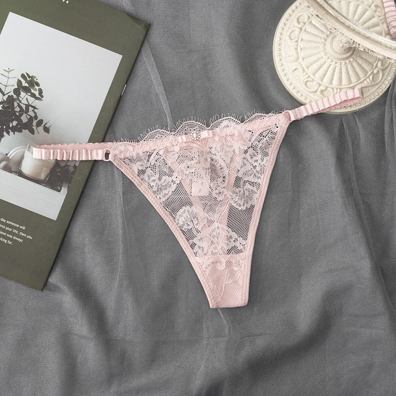 Low-waisted sheer cotton and nylon lingerie briefs