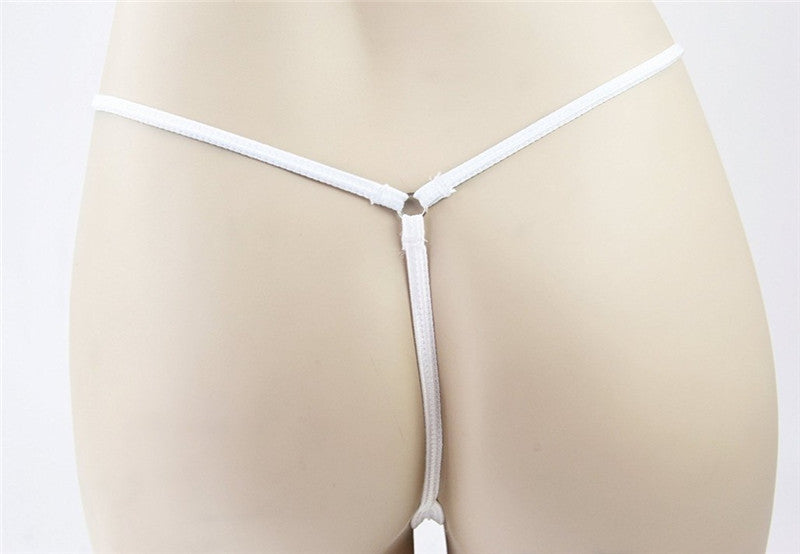 Elegant crotchless spandex lingerie briefs - image 2