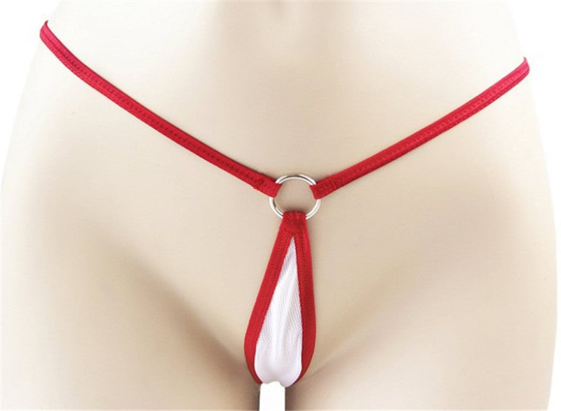 Elegant crotchless spandex lingerie briefs - image 3