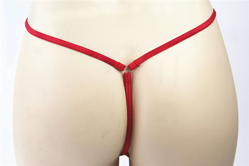 Elegant crotchless spandex lingerie briefs - image 1