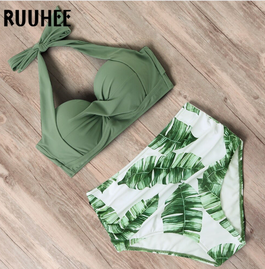 High-waist polyester lingerie bikini set - product image 2