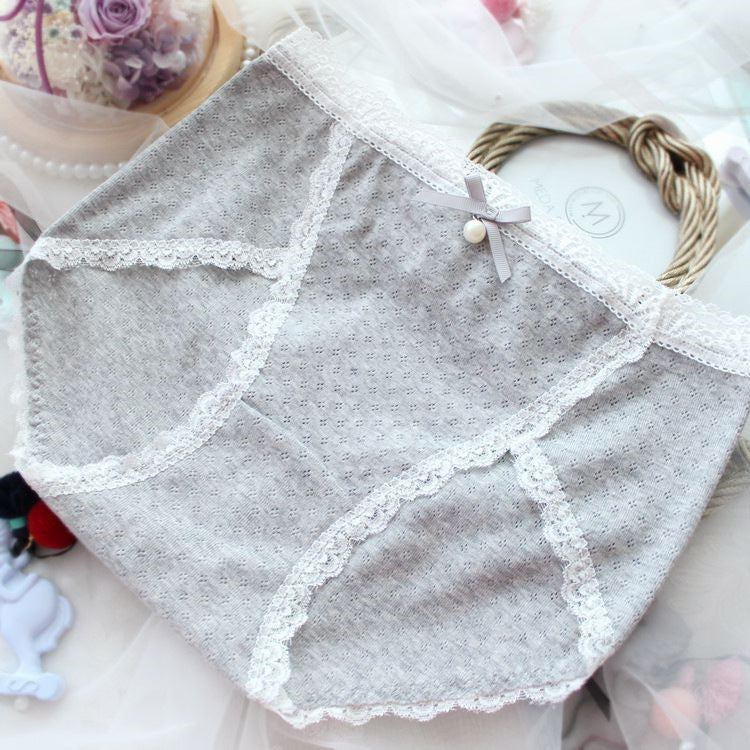 High-waisted seamless breathable cotton lingerie briefs